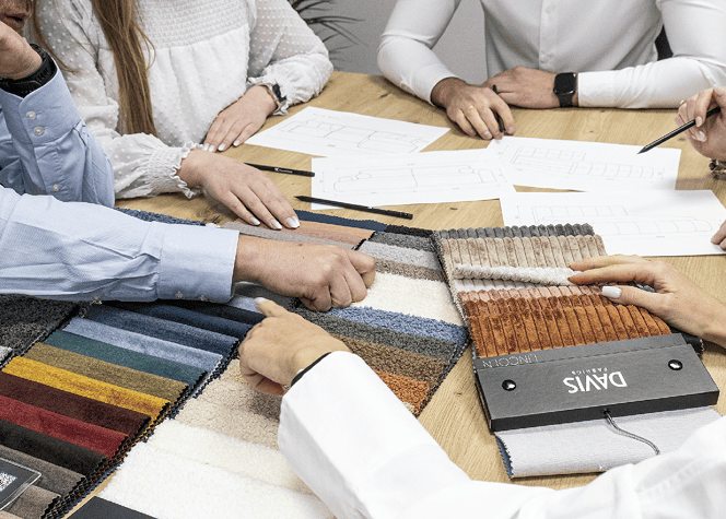Werken aan ontwerpen en stoffen