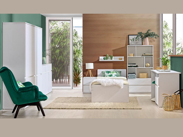 Meubelset voor tienerkamer Arcadia Wit