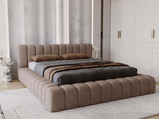 Bed met Opbergruimte en lattenbodem 180x200 Italia Bruin