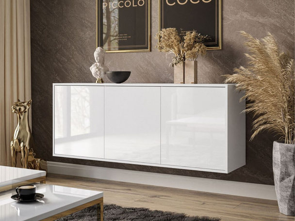 Hangende dressoir met 3 deuren Vivance Wit glans