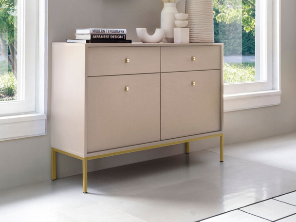 Dressoir met deuren en lades 104 cm Amor Beige