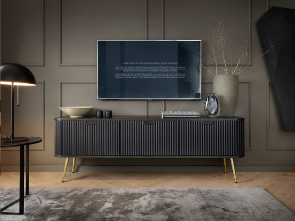 TV-Meubel met Deuren Viva Zwart