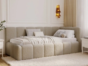 Eenpersoons jeugdbed met opbergruimte en lattenbodem 90x200 Cloud One Donkerbeige