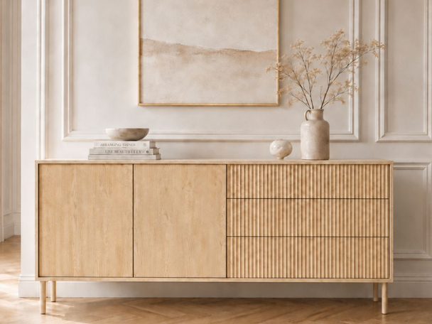 Dressoir met Deuren en Lades 187 cm Gradimento Bruin