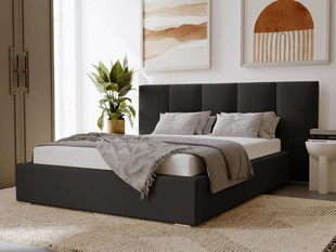 Tweepersoonsbed met Opbergruimte en lattenbodem 140x200 Lizbona Zwart