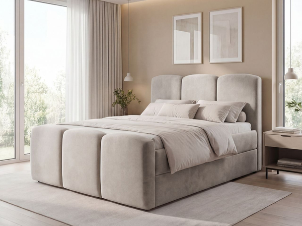 Boxspring met Opbergruimte 140x200 Campi Grijs