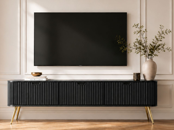 TV-Meubel met Deuren Viva Zwart
