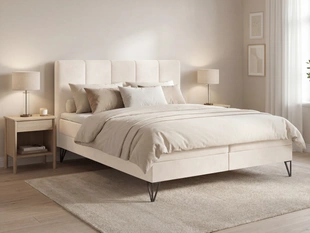 Boxspring met Opbergruimte 160x200 Vendi romig