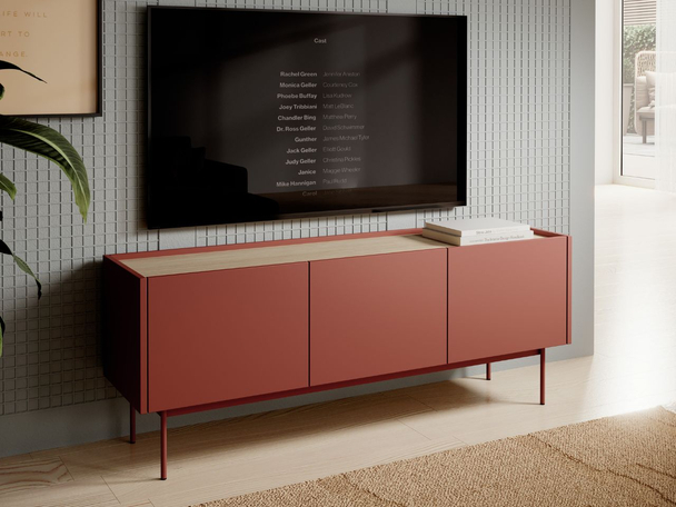 TV-Meubel met deuren Drevo Rood