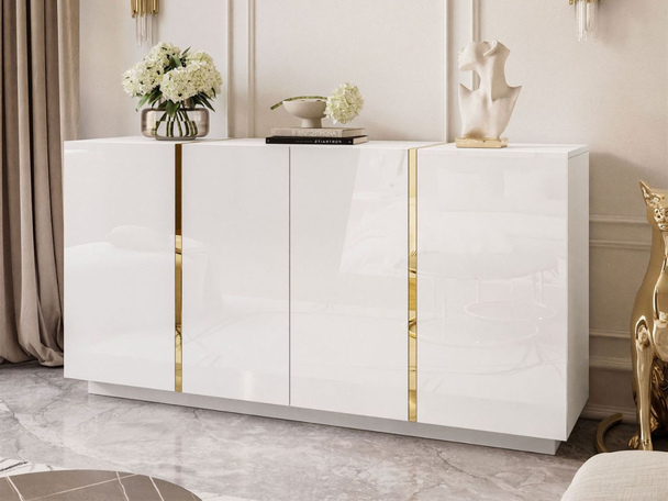 Dressoir met deuren Lunelie Wit glans