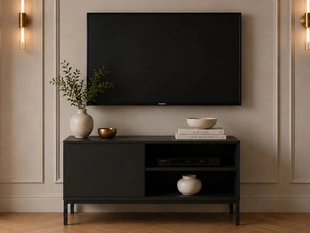 TV-Meubel met Deuren Soroko Zwart