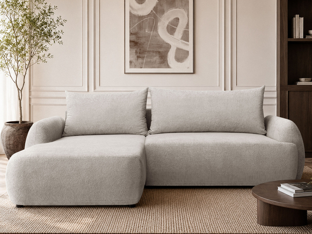 Hoekbank met Slaapfunctie en Opbergruimte Levio Beige