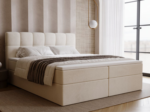 Boxspring met Opbergruimte 140x200 Maison Beige