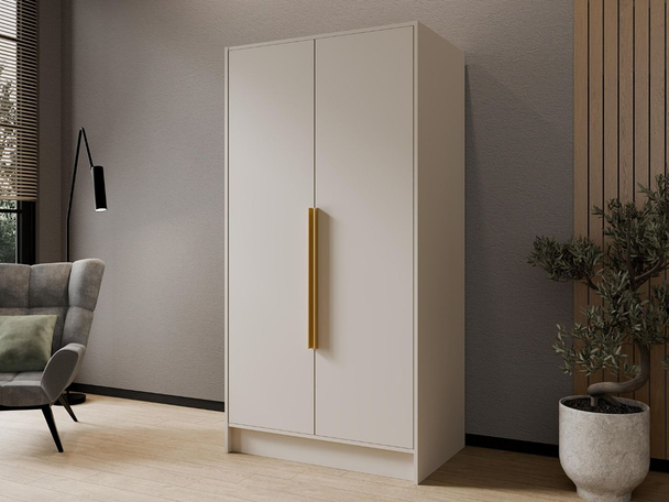 Draaideurkast 100 cm Perugia Kashmir met goude handgrepen