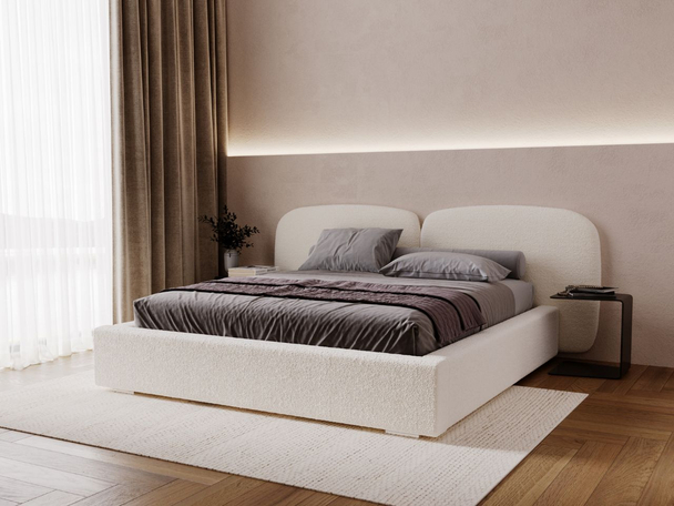Bed met Opbergruimte en lattenbodem 120x200 Palermo Crème