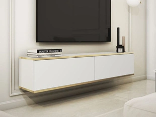 TV-Hangkast met deuren 135 cm Diolo Wit