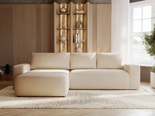 Hoekbank met Slaapfunctie en Opbergruimte Tazones Beige