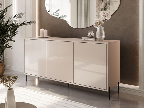 Dressoir met deuren op metalen poten Vivance Kashmir glans
