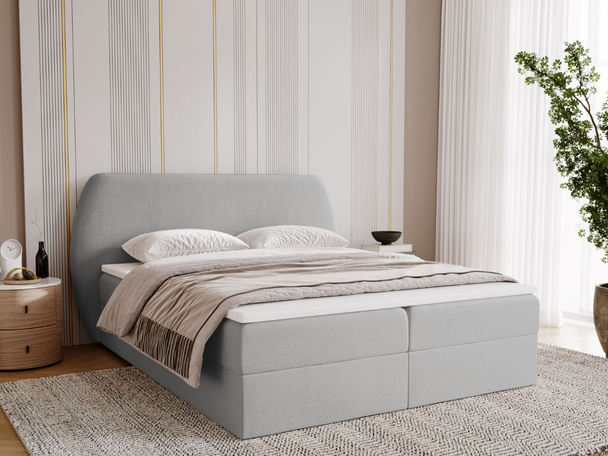 Boxspring met Opbergruimte 180x200 Bogota Lichtgrijs