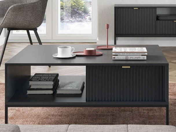 Salontafel met lade Amber Zwart
