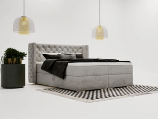 Boxspring met Opbergruimte 120x200 Lion Grijs