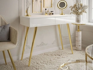 Kaptafel met lades Olivine Wit glans