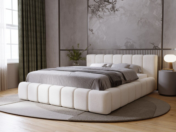 Bed met Opbergruimte en lattenbodem 140x200 Orio Beige