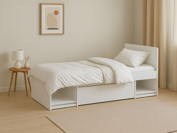 Eenpersoonsbed Arcadia Wit
