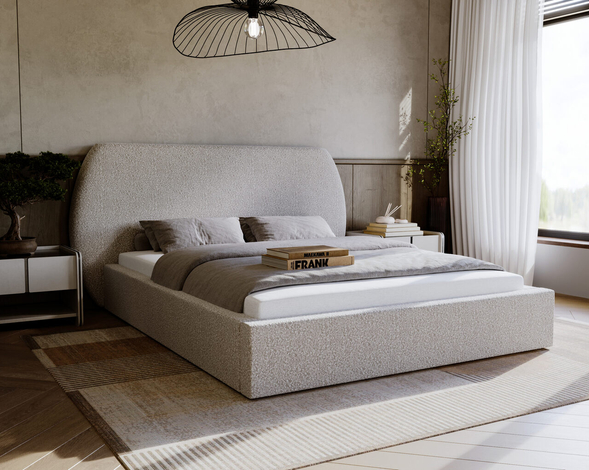 Bed met Opbergruimte en lattenbodem 160x200 Blossom Grijs