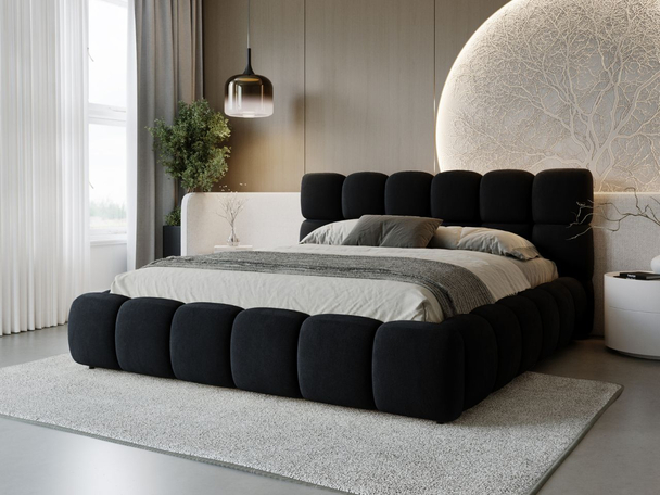 Bed met Opbergruimte en lattenbodem 140x200 Modo Zwart