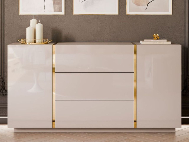 Dressoir met deuren en lades Lunelie Kashmir glans