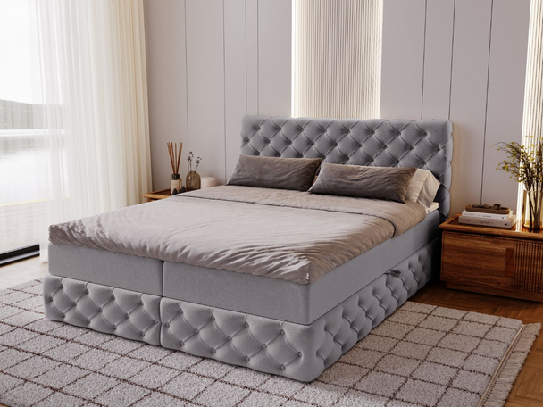 Boxspring met Opbergruimte 180x200 Canolo Grijs