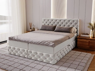 Boxspring met Opbergruimte 160x200 Canolo Lichtgrijs