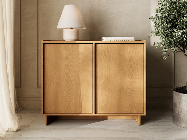 Dressoir met deuren 98 cm Azumi Karamel Eiken