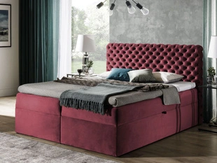 Boxspring met Opbergruimte 200x200 Cleo Rood