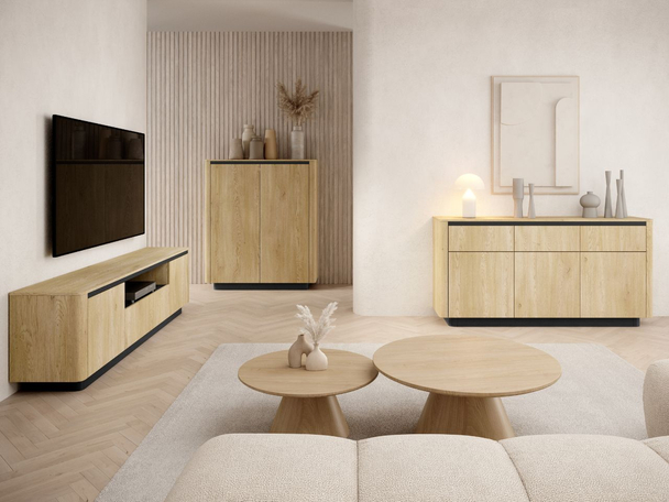 Woonmeubelset Fascino Bruin, Zwart