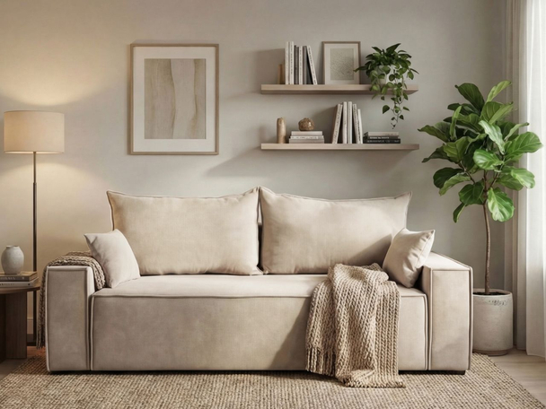 Slaapbank met Opbergruimte Sivra Beige