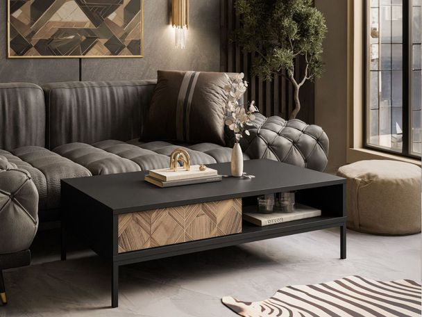 Salontafel met Lade Tavio Zwart