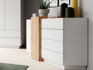 Dressoir met Deuren en Lades Morten Wit, Bruin