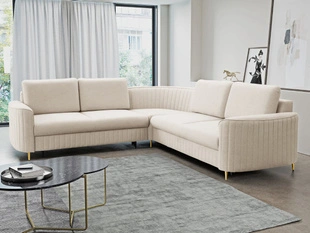Hoekbank Rechts met Slaapfunctie en Opbergruimte Limon Beige