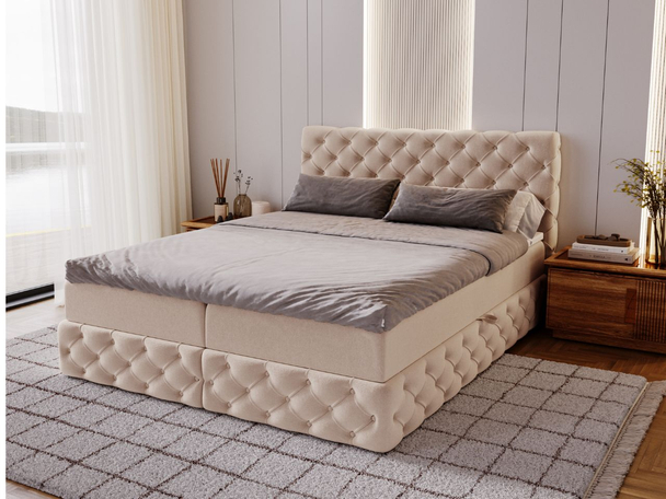 Boxspring met Opbergruimte 160x200 Canolo Beige