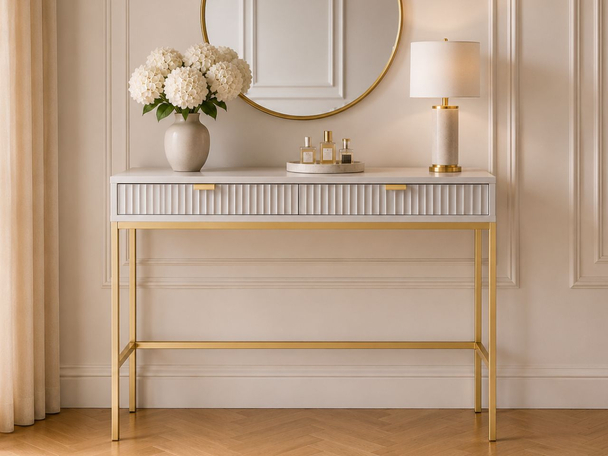 Kaptafel met lades Amber Grijs