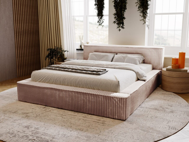 Tweepersoonsbed met Opbergruimte en lattenbodem 160x200 Lago Bruin