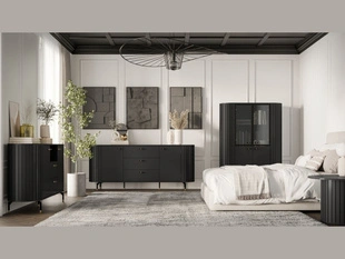 Meubelset voor slaapkamer Soria Zwart
