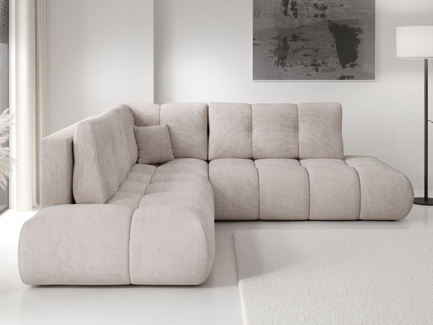 Hoekbank Links met Slaapfunctie en Opbergruimte Kair Beige
