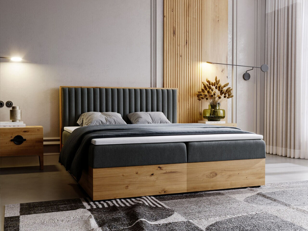 Boxspring met Opbergruimte 160x200 Forest Donkergrijs
