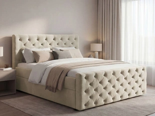 Boxspring met Opbergruimte 140x200 Montego Crème