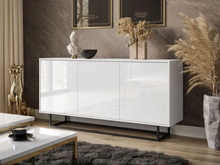 Dressoir met deuren op een metalen frame Vivance Wit glans