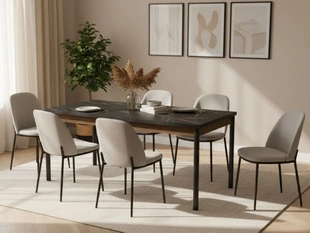 Uitschuifbare tafel Pascale Bruin, Zwart