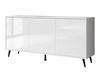 Wit glans \ 12 cm \ Zwart